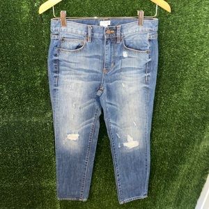 J. Crew Ripped Capri / Cropped Jeans